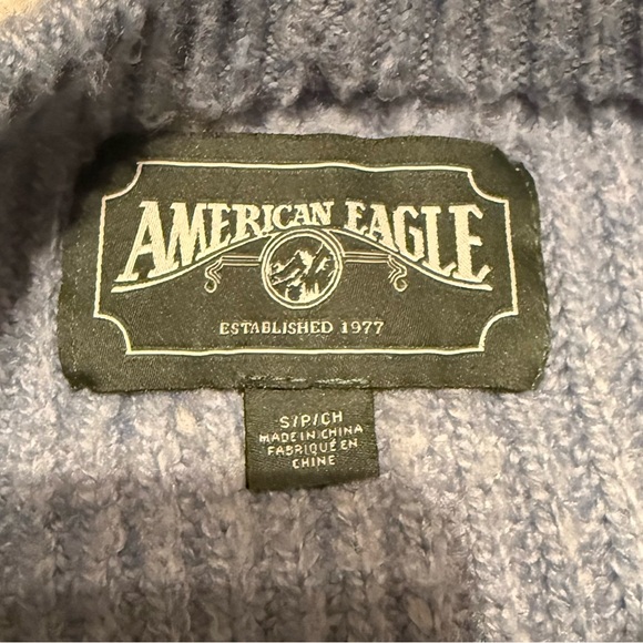 American Eagle Outfitters | Ribbed Light Blue Sweater | Size Small - Picture 3 of 5